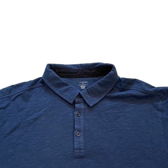 New 14th & Union Nordstrom Navy Blue Short Sleeve Cotton Polo Shirt Size XL - Picture 2 of 10